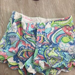 Lilly Pulitzer Pink and Blue High Waist Resort Shorts